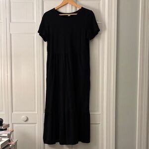 Black tiered tshirt Dress